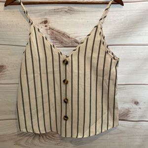 Stripped v neck tank